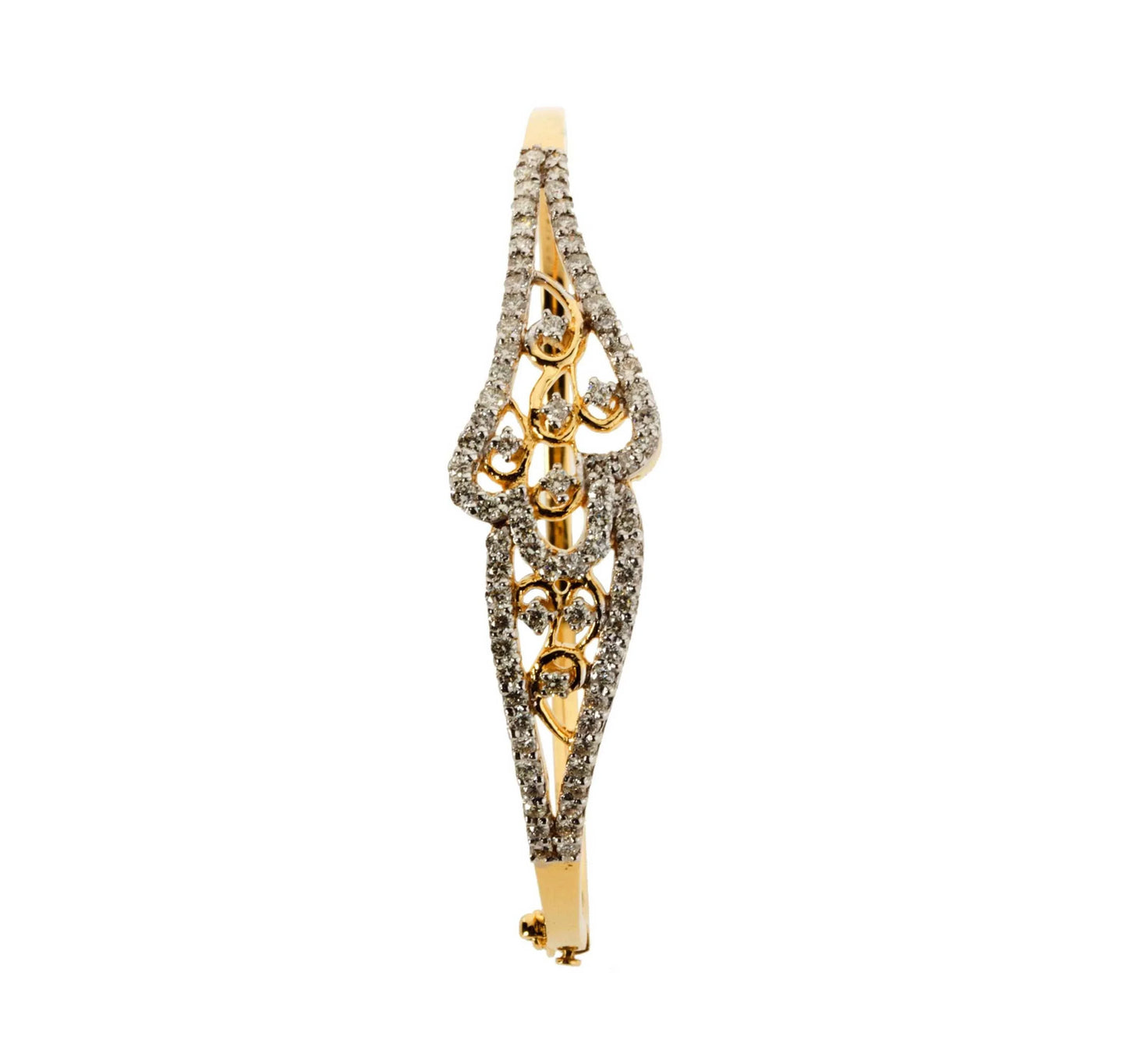 Diamond Half Bangle - Jewelslane