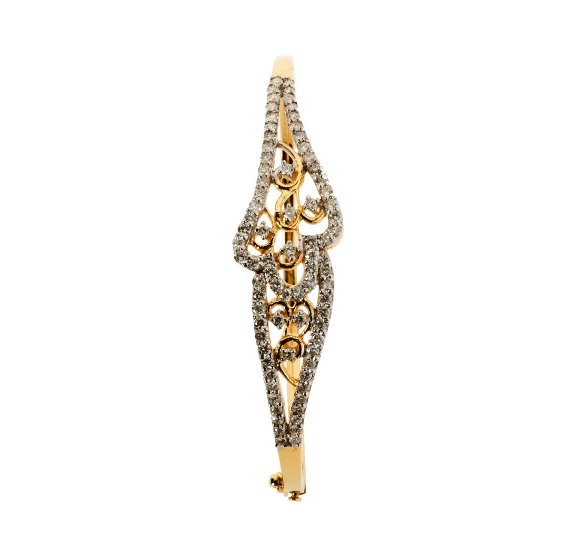 Diamond Half Bangle - Jewelslane