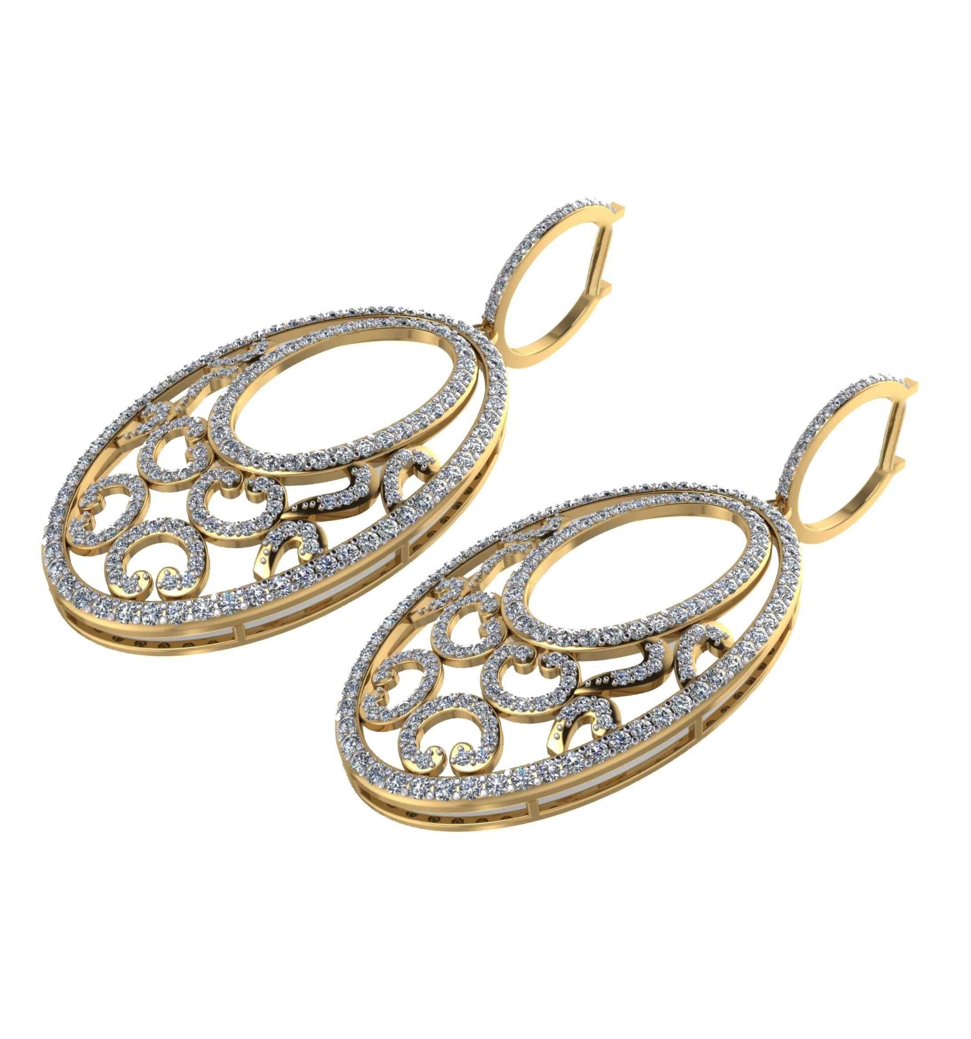 Alluring diamond Danglers - Jewelslane