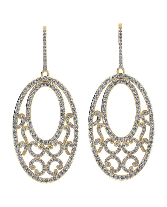 Alluring diamond Danglers - Jewelslane