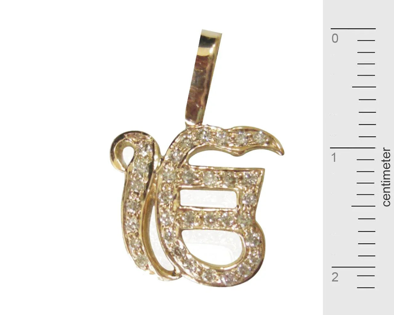 Ik Onkar Pendant with Diamonds - Jewelslane