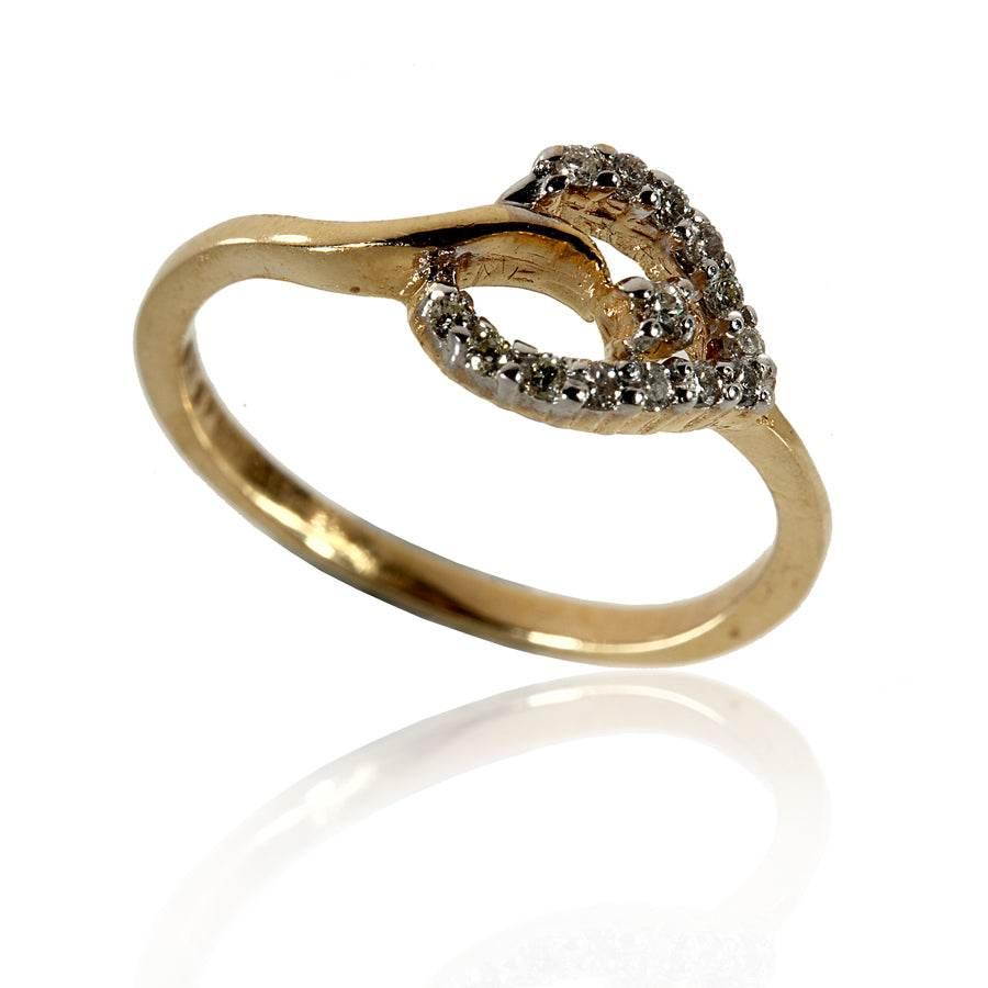 Diamond Ring Delicate Leaf design - Jewelslane