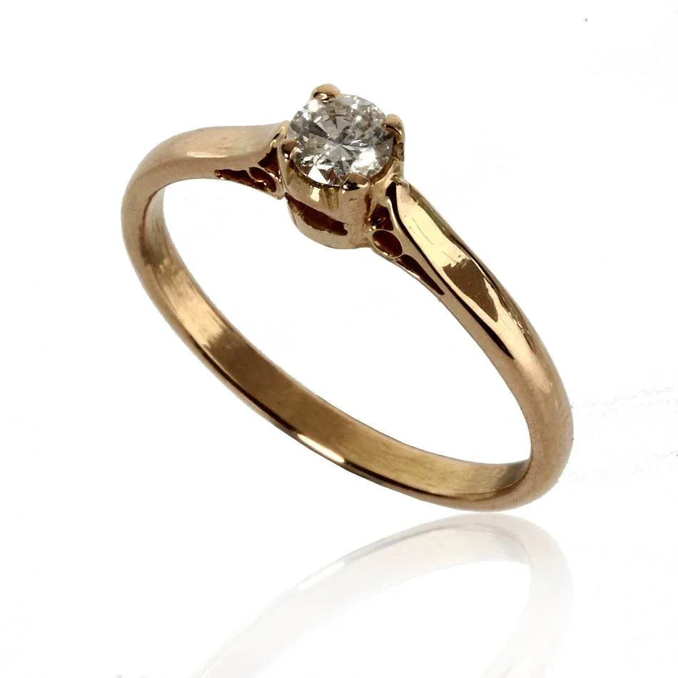 Single Diamond Solitaire Ring - Jewelslane