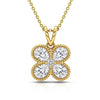 Dina Pear Shape Diamond Clover Pendant - Jewelslane