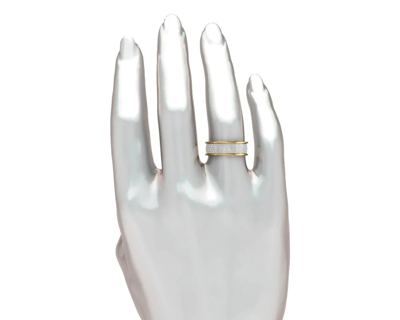 Divya Two Tone Diamond Band - Jewelslane