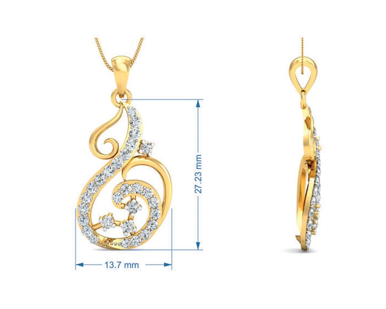 Dixa Diamond Earrings Pendant Set - Jewelslane