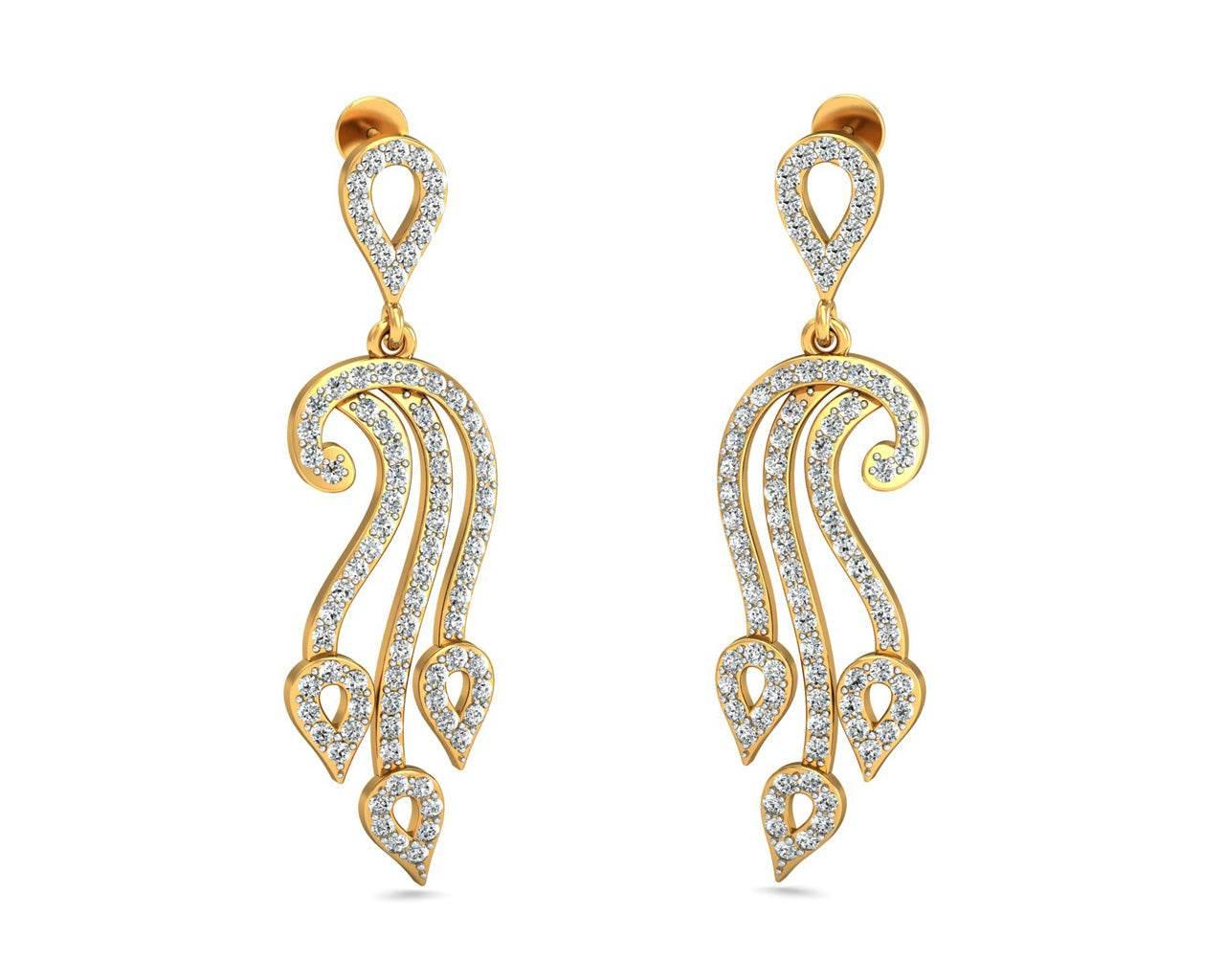 Diya Diamond Drop Earrings - Jewelslane