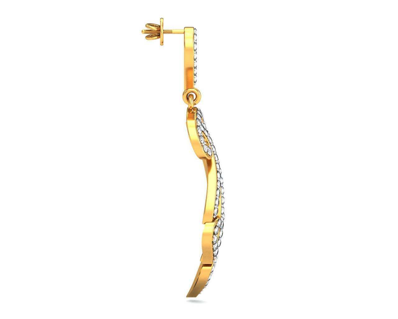 Diya Diamond Drop Earrings - Jewelslane