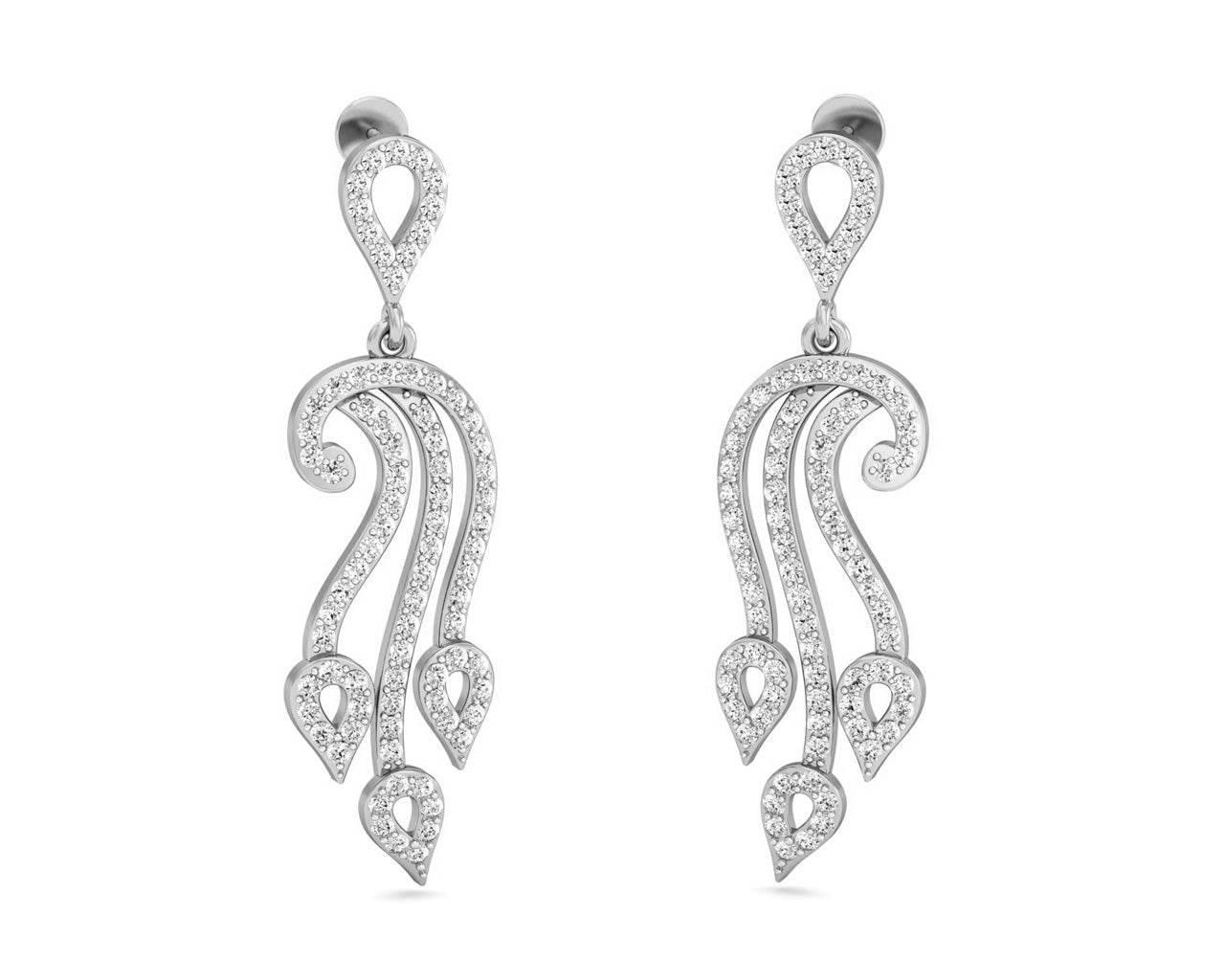 Diya Diamond Drop Earrings - Jewelslane