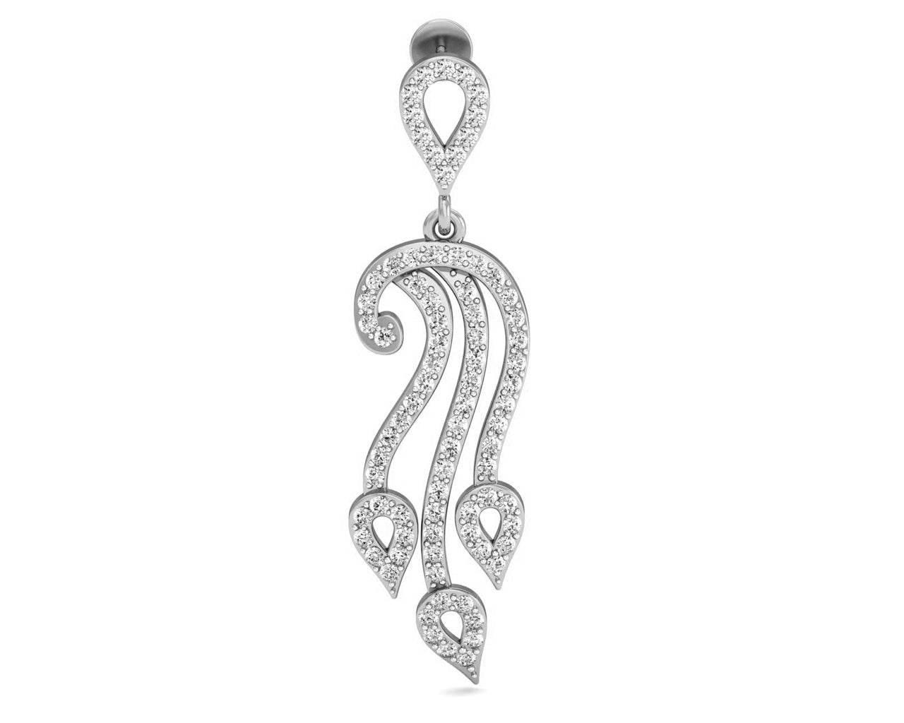 Diya Diamond Drop Earrings - Jewelslane