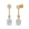 Donna Lab Grown Diamond Solitaire Dangle Earrings - Jewelslane