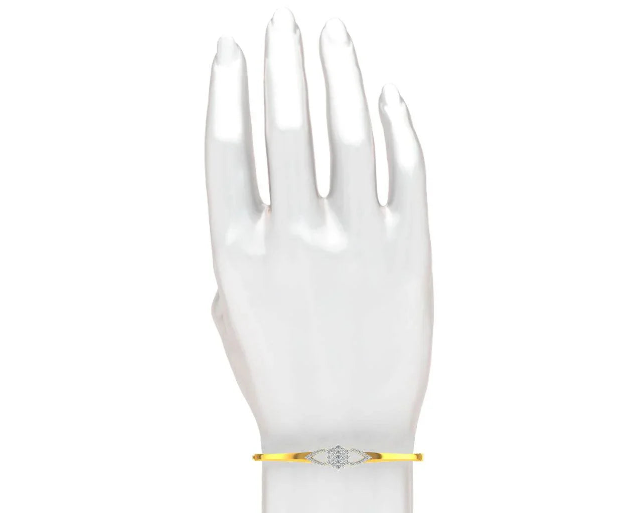 Doris Diamond Half Bangle in Gold - Jewelslane