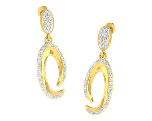 Eeva Diamond Earrings in Gold - Jewelslane