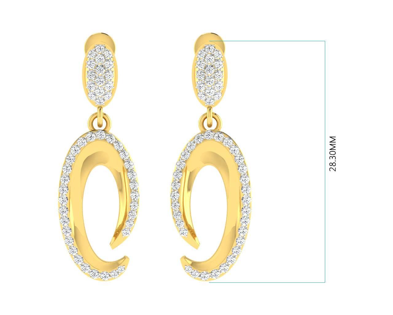 Eeva Diamond Pendant & Earring Set - Jewelslane