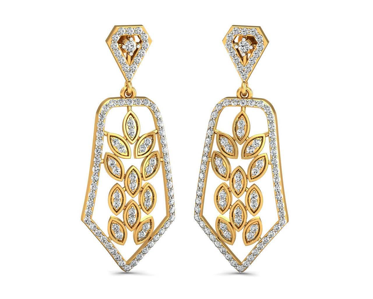 Eila Diamond Danglers - Jewelslane