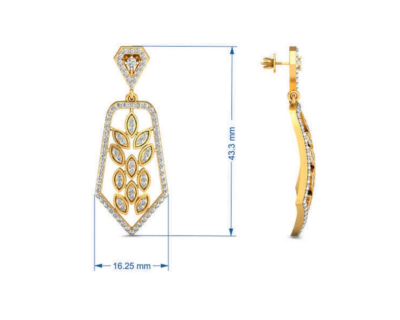 Eila Diamond Danglers - Jewelslane