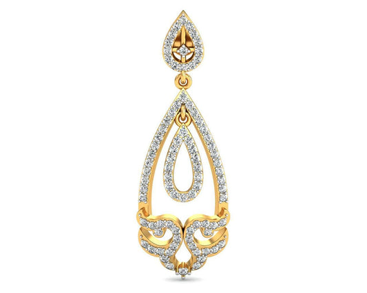 Ekvira Long Diamond Danglers - Jewelslane