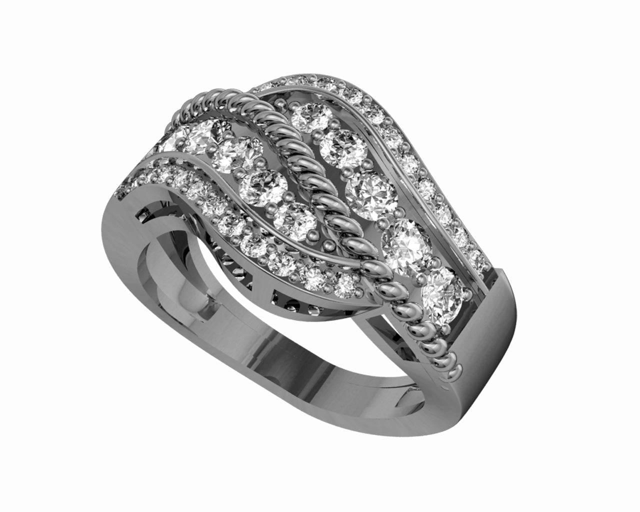 Elena Diamond Daily wear Ring - Jewelslane