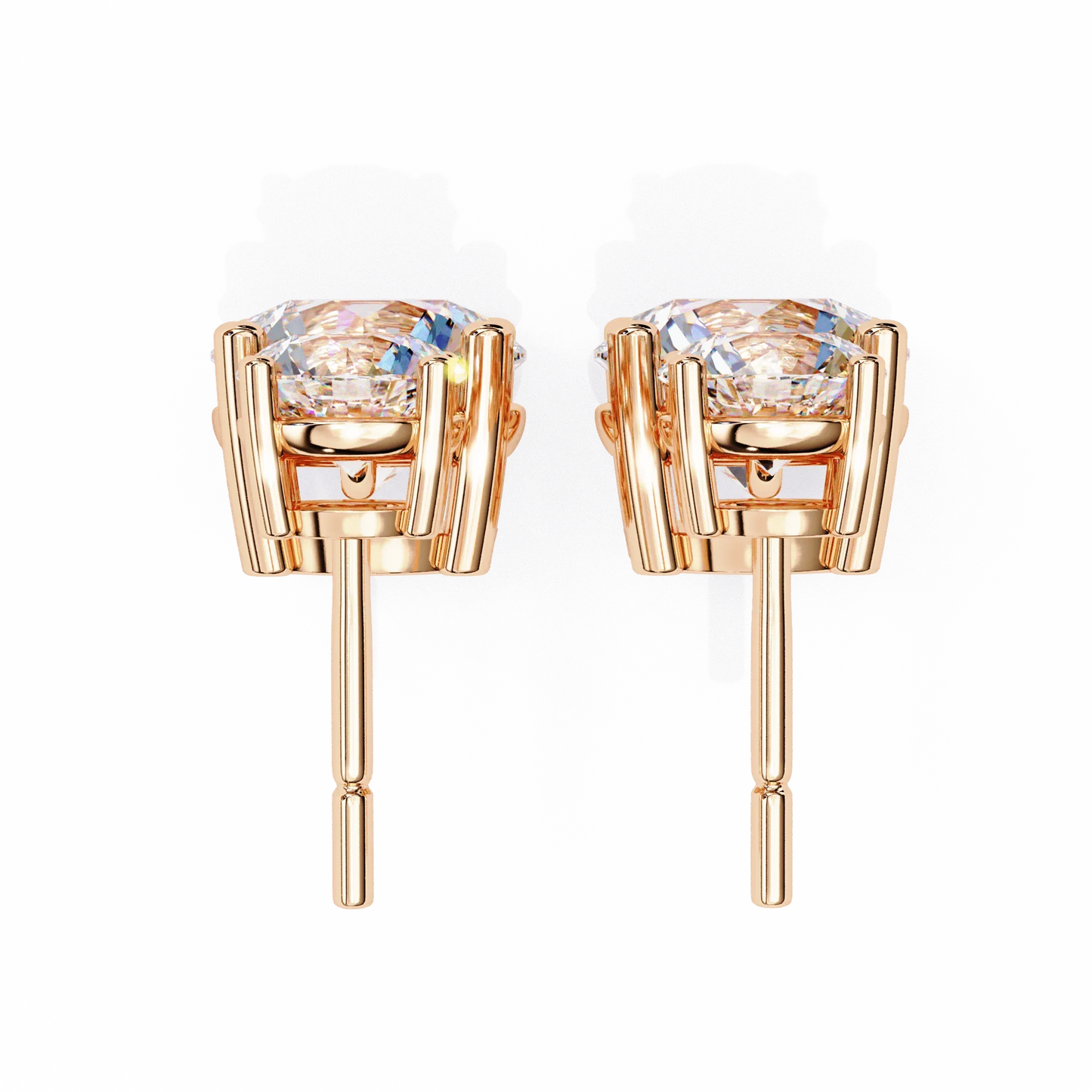 Elena Lab Diamond Solitaire Drop Earrings in Gold - Jewelslane