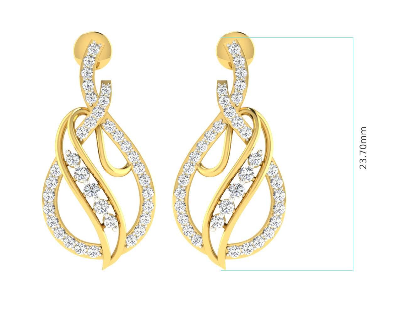 Eliza Diamond Pendant & Earrings Set - Jewelslane