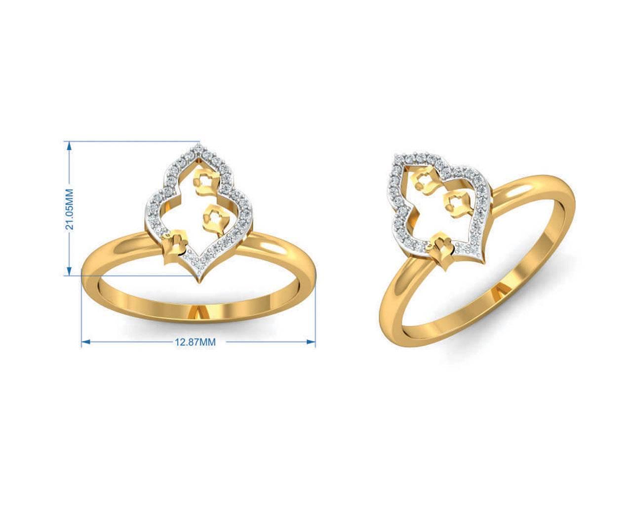 Ella diamond Pendant set in Gold - Jewelslane