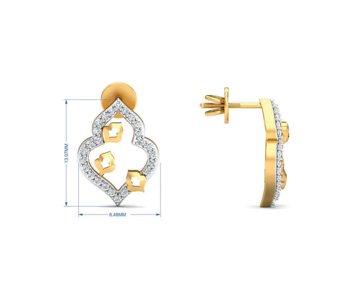 Ella diamond Pendant set in Gold - Jewelslane