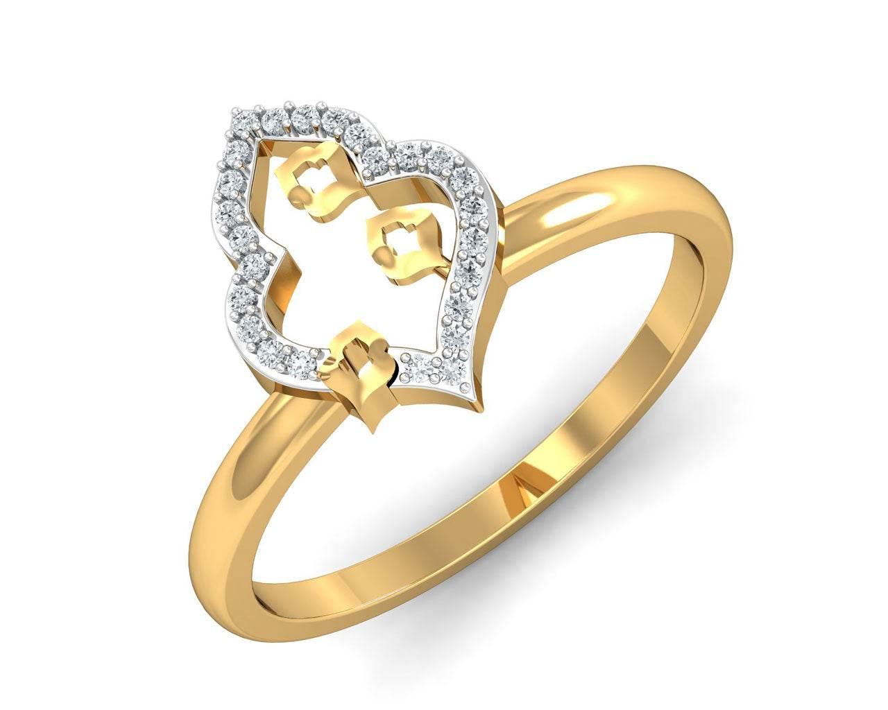 Ella Diamond Ring in Gold - Jewelslane