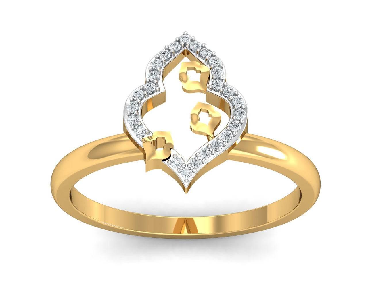Ella Diamond Ring in Gold - Jewelslane