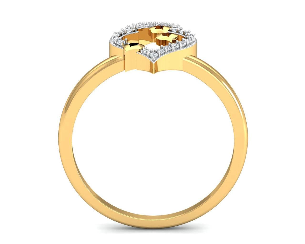 Ella Diamond Ring in Gold - Jewelslane