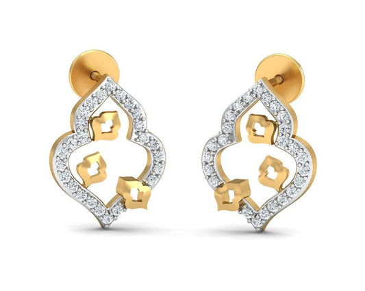 Ella Diamond Earrings in Gold - Jewelslane