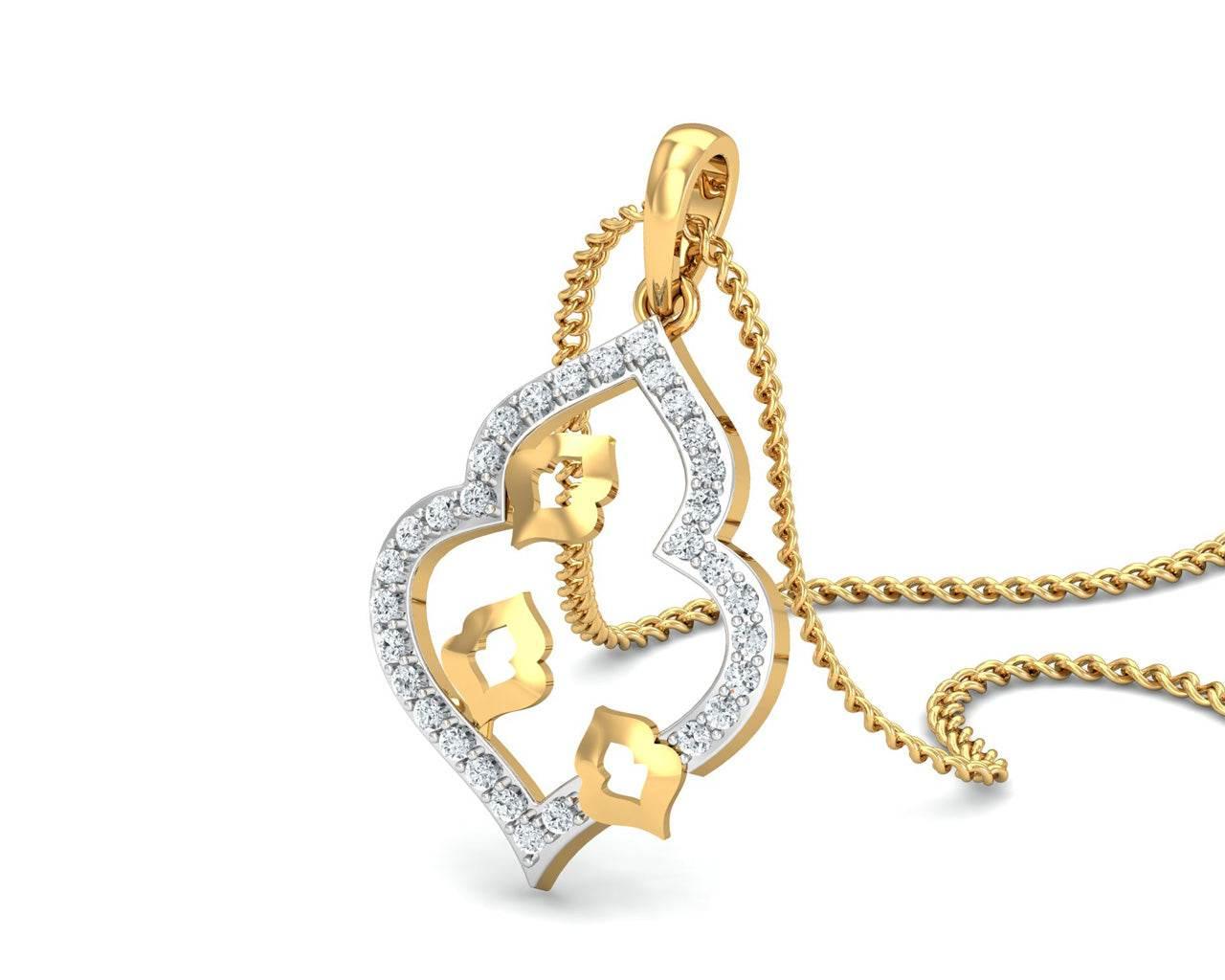 Ella Diamond Pendant in Gold - Jewelslane