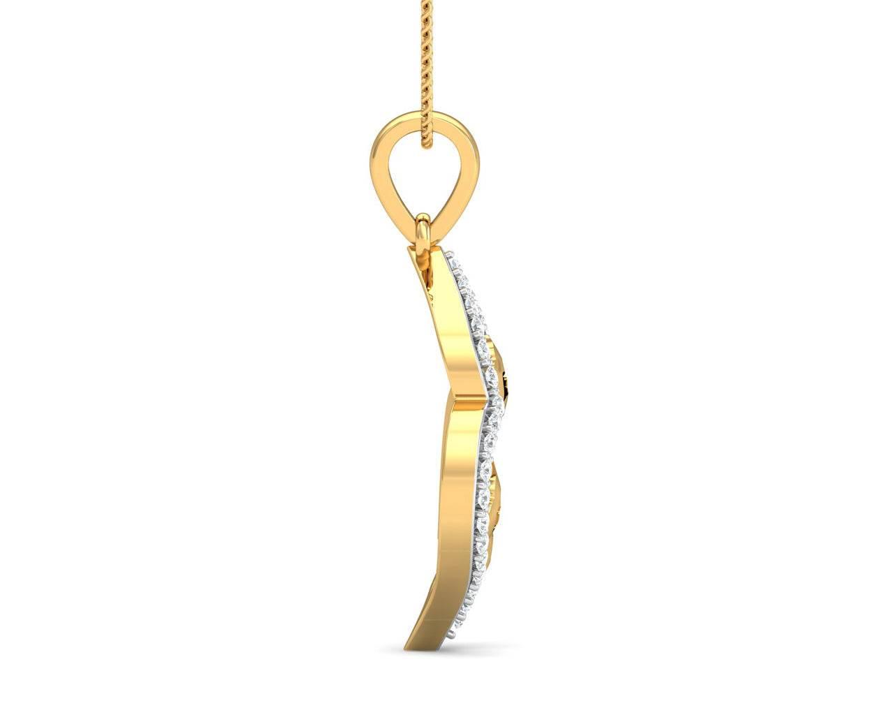 Ella Diamond Pendant in Gold - Jewelslane