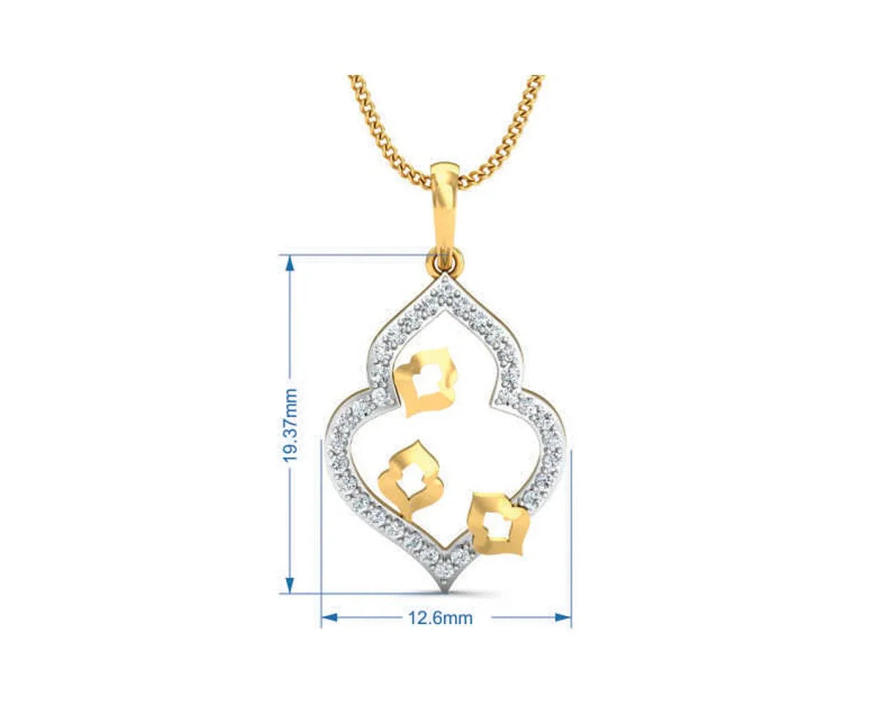Ella Diamond Pendant in Gold - Jewelslane