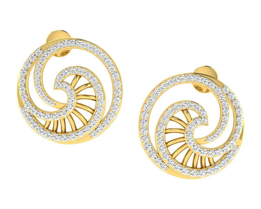 Emel Diamond Earrings in Gold - Jewelslane
