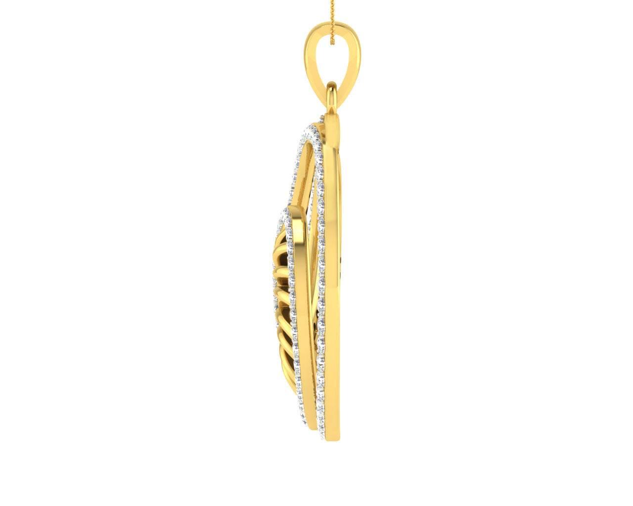 Emel Diamond Pendant In Gold - Jewelslane