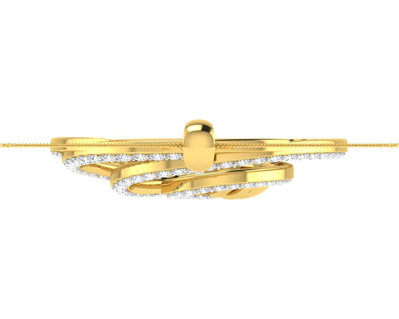 Emel Diamond Pendant In Gold - Jewelslane