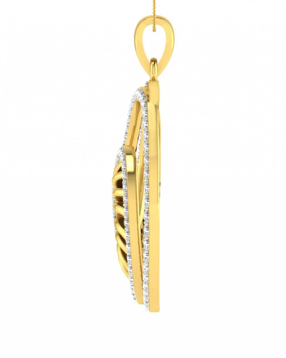 Emel Diamond Pendant In Gold - Jewelslane