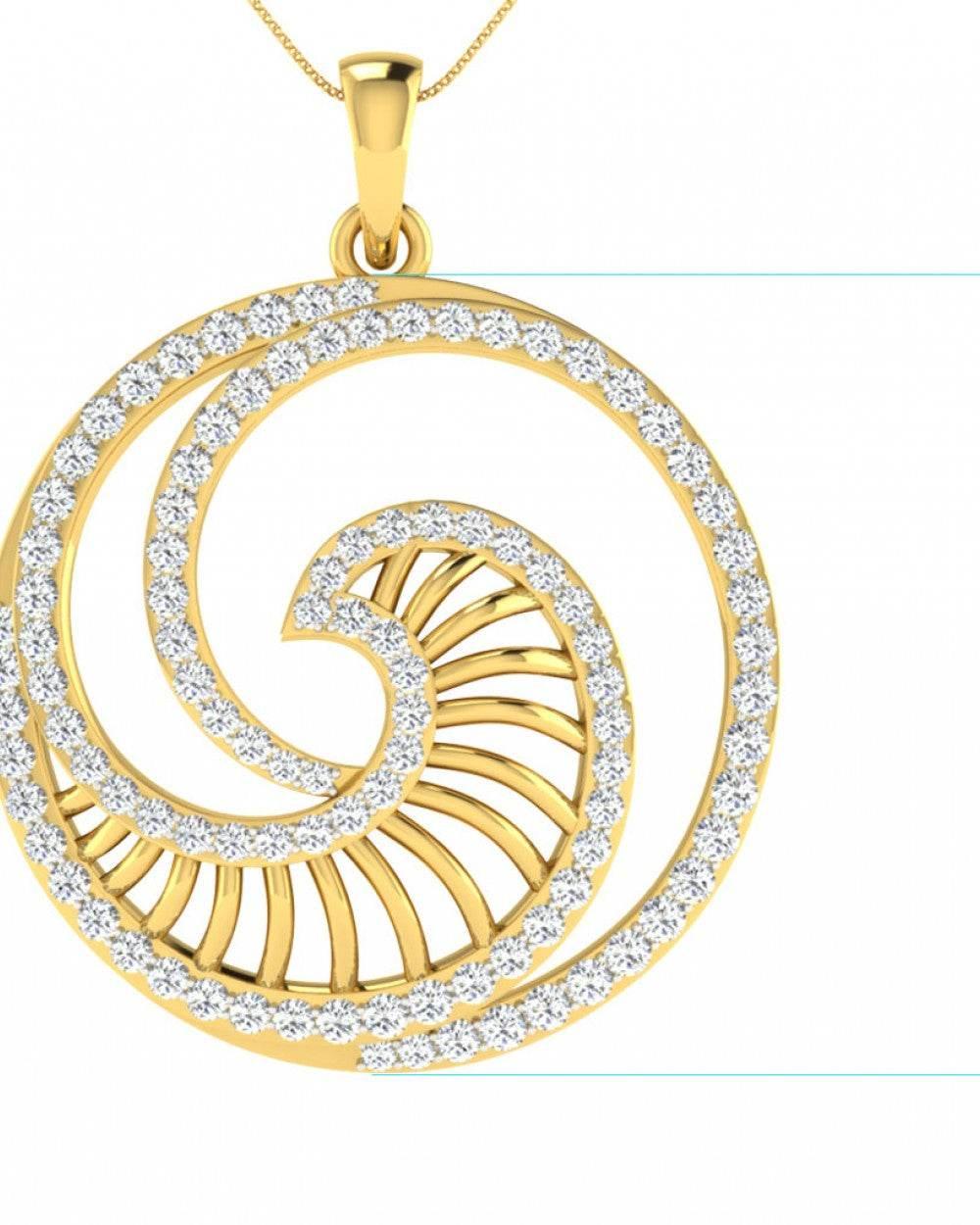 Emel Diamond Pendant In Gold - Jewelslane