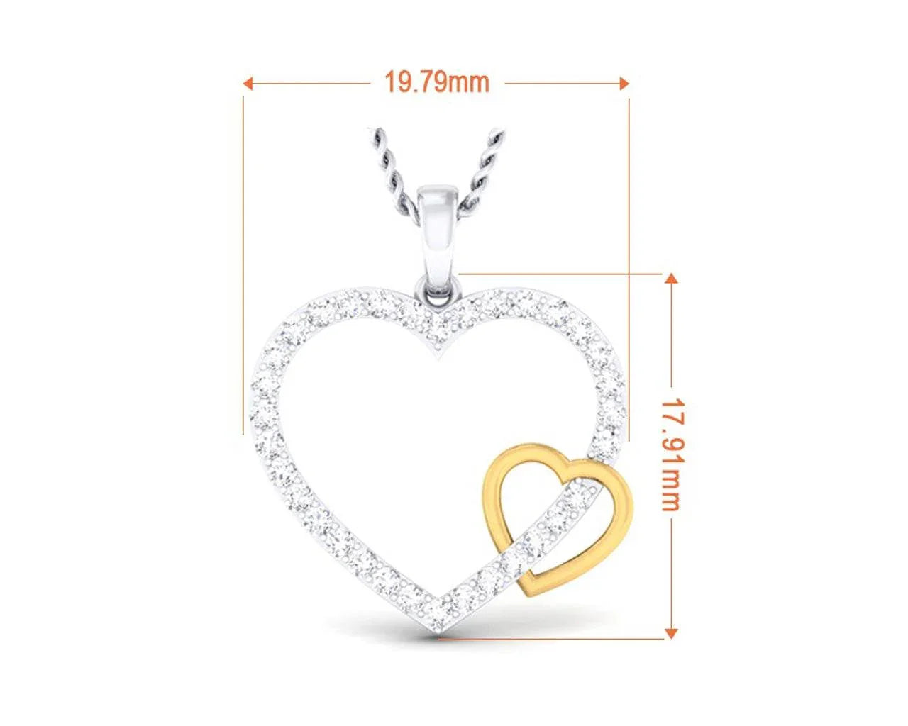 Fania Valentine Special Diamond Pendant - Jewelslane