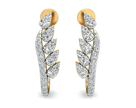 Fara Diamond Hoop Earrings - Jewelslane