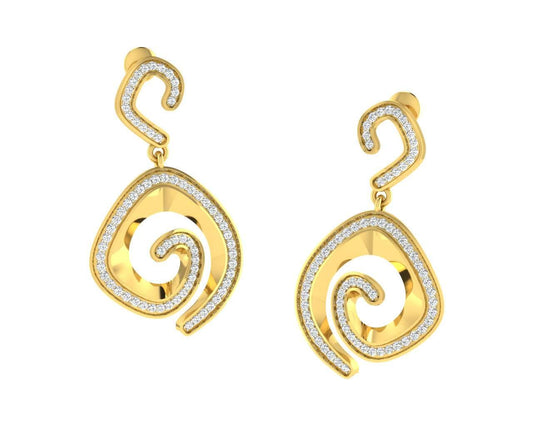 Faren Diamond Earrings in Gold - Jewelslane