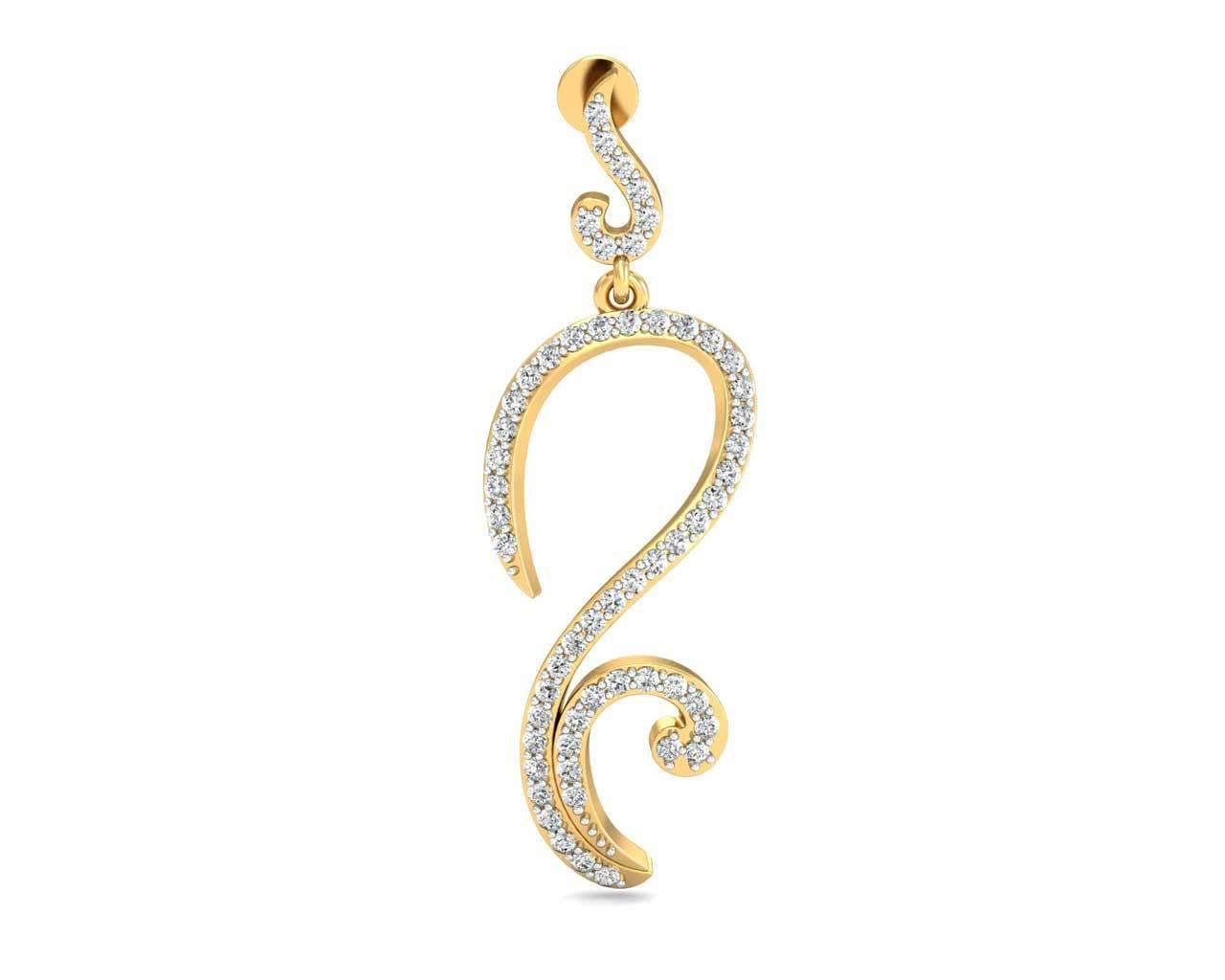 Farrah Long Diamond Earrings - Jewelslane