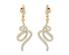 Fatina Long Diamond Danglers - Jewelslane