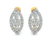 Fay Diamond Earrings Half Bali in 14k hallmarked Gold - Jewelslane
