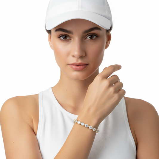 Cail Oval Shape Lab Grown Diamonds Tennis Bracelet