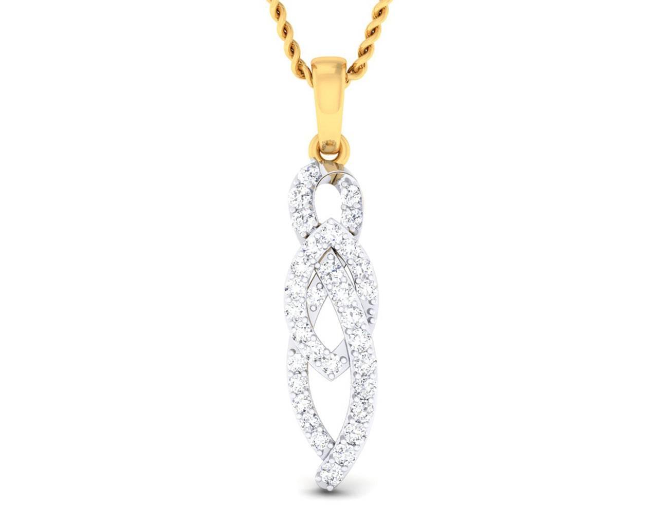 Feni Diamond Pendant in Gold - Jewelslane