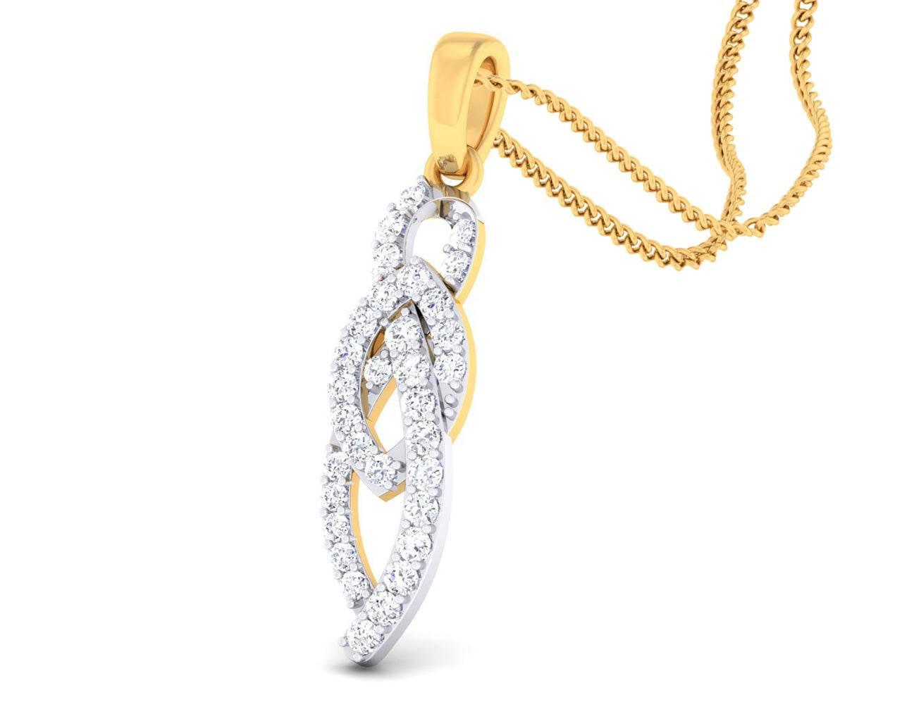 Feni Diamond Pendant in Gold - Jewelslane