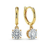Fia Round Brilliant Lab Diamond Solitaire Hoop earrings - Jewelslane