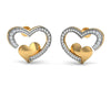 Fiona Diamond Heart Earrings - Jewelslane