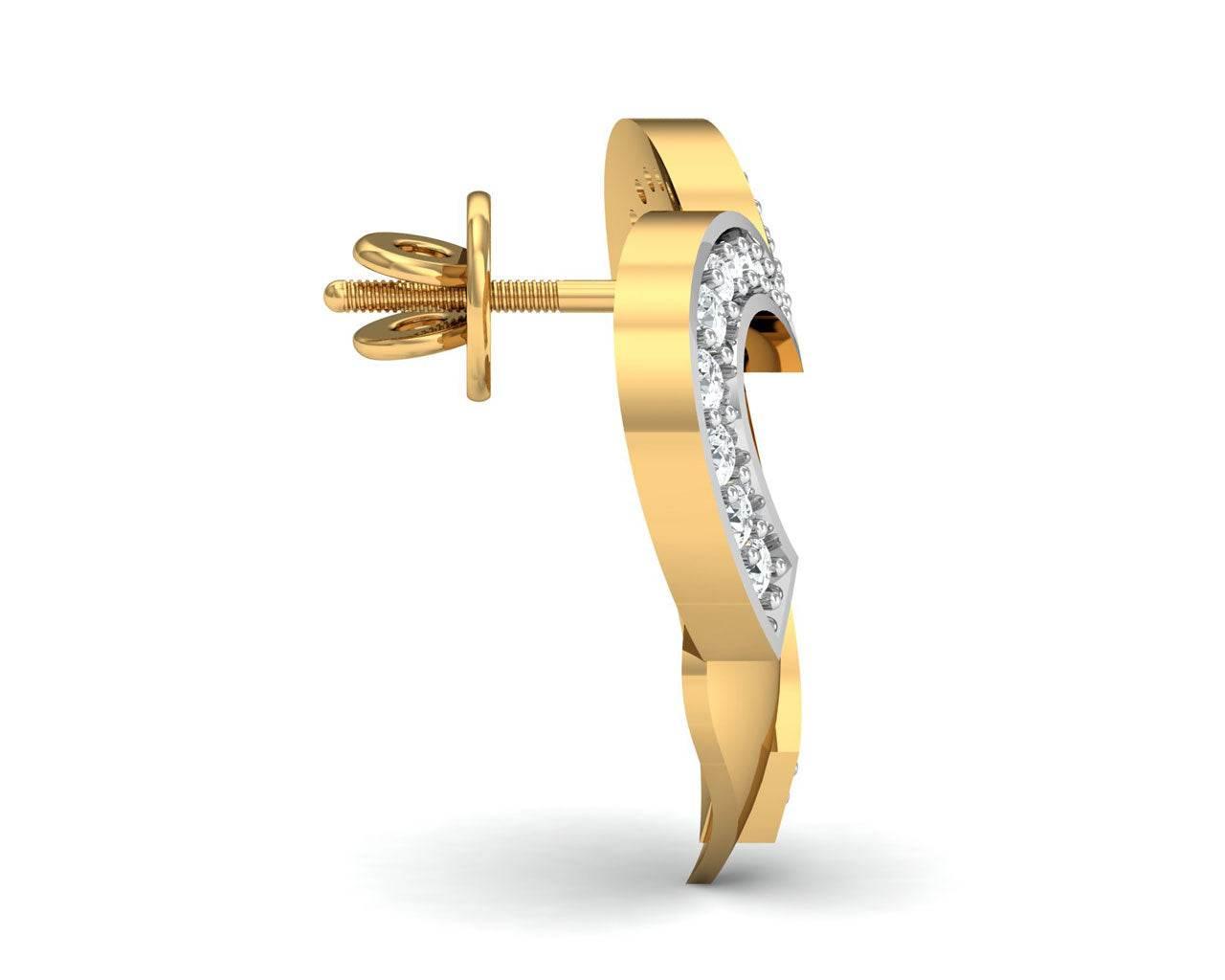 Fiona Diamond Heart Earrings - Jewelslane